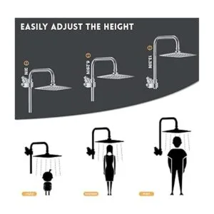 Ryamen Combo de cabezal de ducha doble cabezal de ducha_2