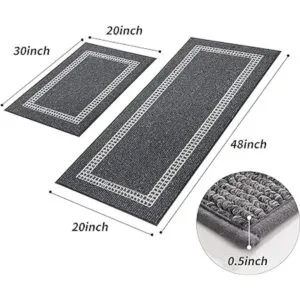 COSY HOMEER Tapetes de cocina 2 piezas para la parte_2