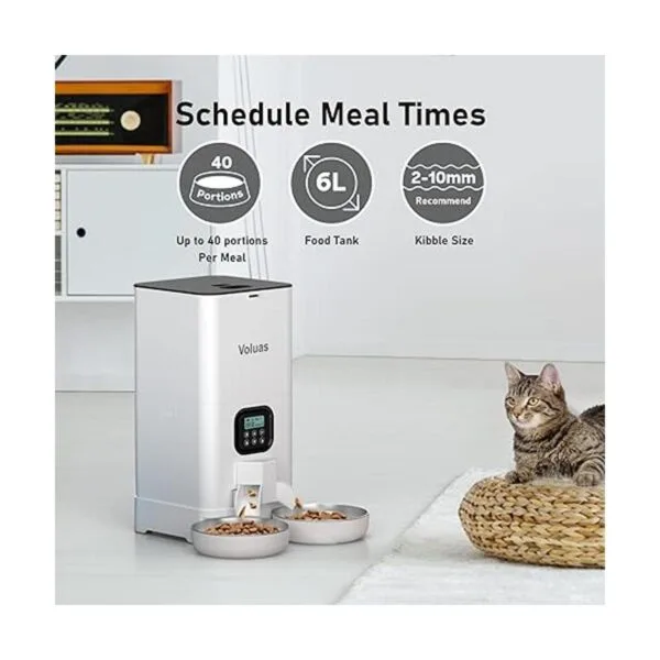 VOLUAS Automatic Pet Feeders for Cats and Dogs Dry Food_3