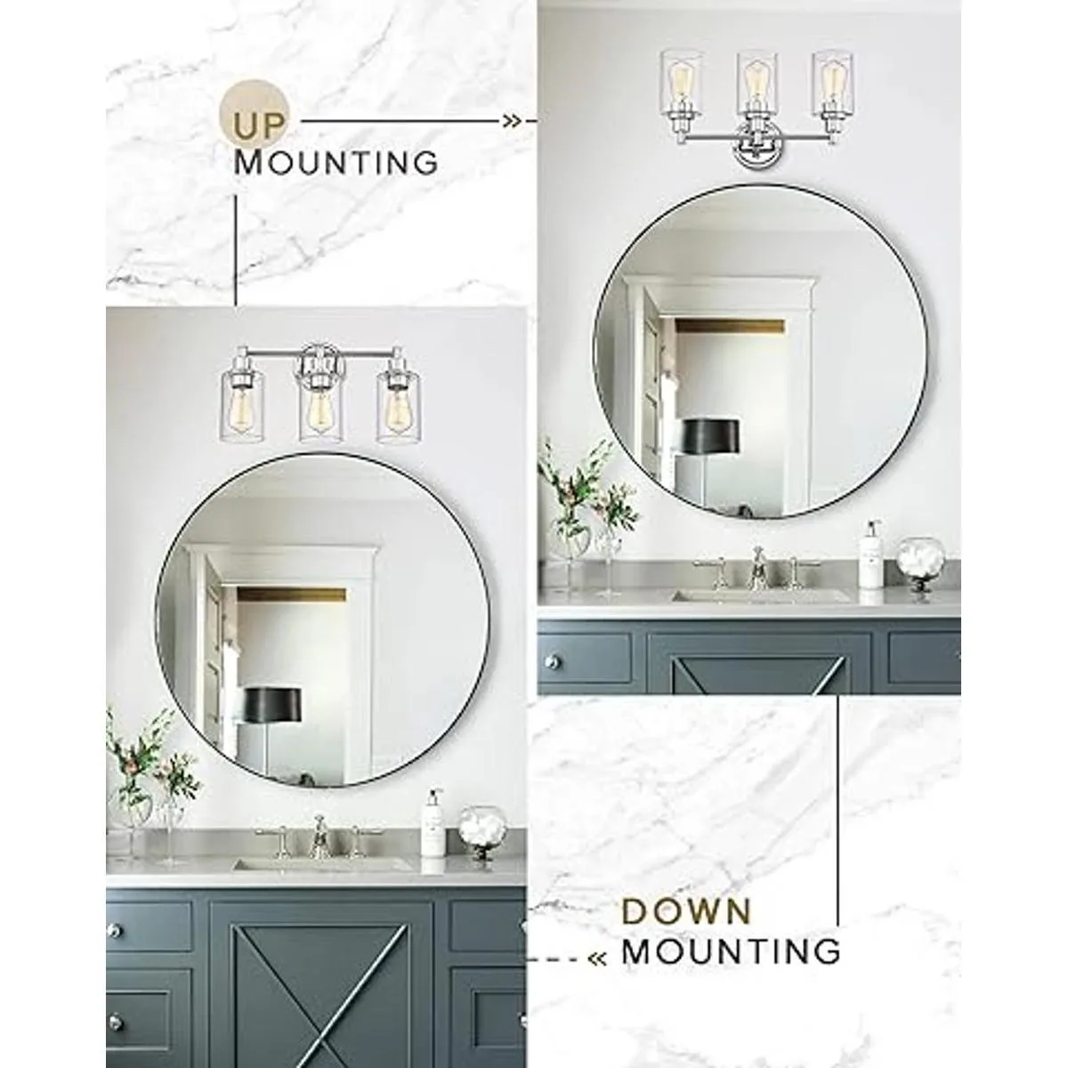 FEMILA Accesorios de iluminación de tocador luces de baño_2