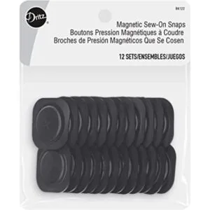 Dritz Cierre magnético cuadrado de plástico negro para_1