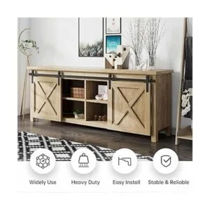 EaseLife Kit de riel para puerta corrediza con montaje_2