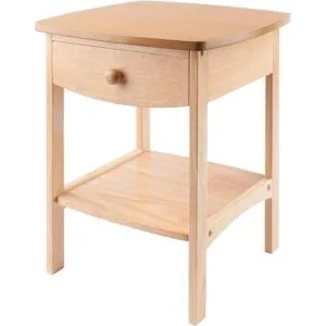 Mesita de noche Winsome Wood con cajón y estante Madera_1