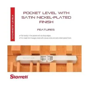 Starrett Nivel de bolsillo con vial principal ideal para_2