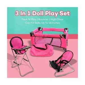 Mommy Me estuche de juego muñeca 3 en 1 paquete de_5