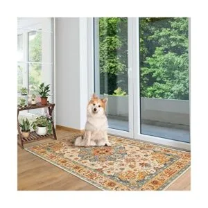 Alfombra bohemia de 3 x 5 pies lavable a máquina para_3