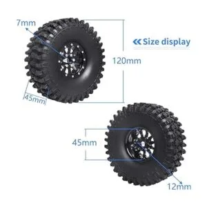 GoHobby Ruedas y neumáticos Beadlock de 1.9 pulgadas para_3