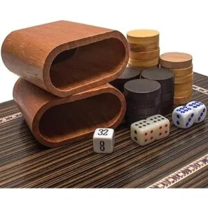 Set de juego de backgammon lacado con incrustaciones de_5