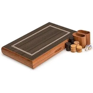 Set de juego de backgammon lacado con incrustaciones de_3
