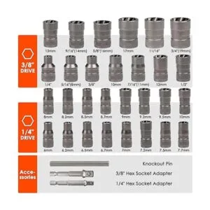 THINKWORK Juego de extractor de pernos juego de 32 piezas_4