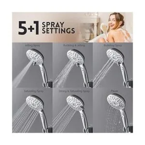 Ryamen Combo de cabezal de ducha doble cabezal de ducha_3