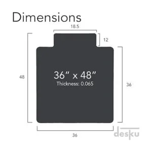 DESKU Tapete para silla de escritorio de oficina con_3