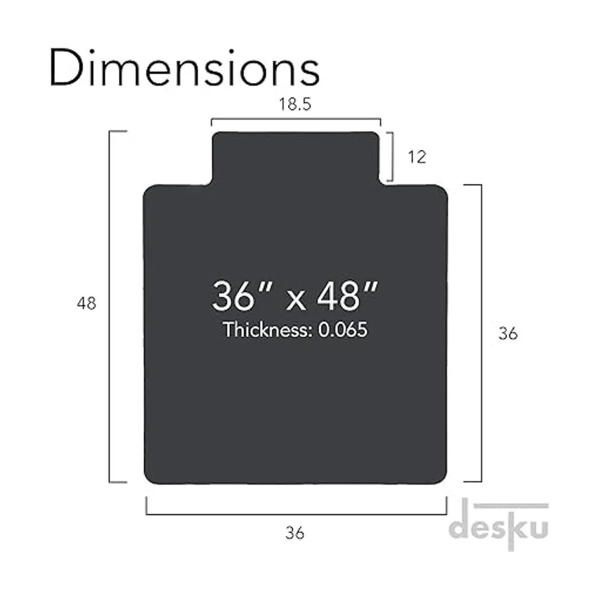 DESKU Tapete para silla de escritorio de oficina con_3