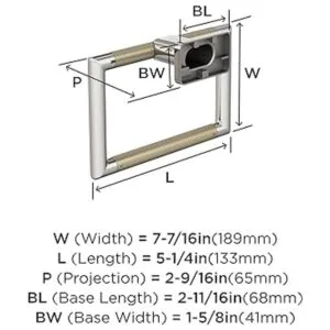 Esquire Anillo de toalla contemporáneo de níquel_6