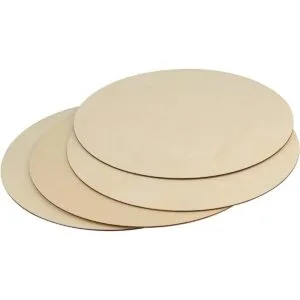 SEHOI Círculos redondos de madera 24 piezas de rebanadas_5