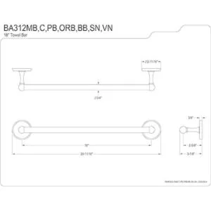 Kingston Brass BA312PB Classic Toallero latón pulido_2