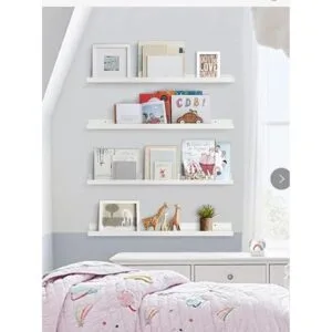 Estantería flotante blanca para niños juego de 4_4