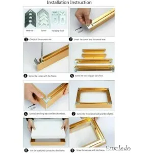 Emuledo Marco flotante de metal para lienzo estirado de 20_6