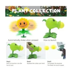 Maikerry Figuras de plantas y zombies juego de 12 figuras_4