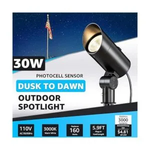SUNVIE Foco de 30 W para exteriores de 120 V de atardecer_2