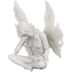 Design Toscano Gazing Secret Garden Estatua de hada de 10_2