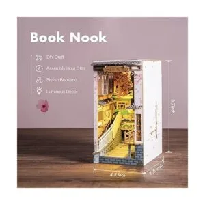 Rowood Kit de rincón de libros decoración de estantería_4