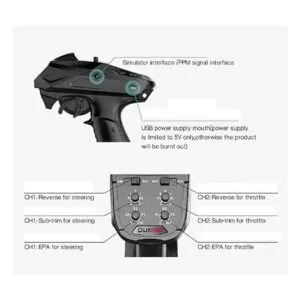 DUMBORC X6 Transmisor RC de 6 canales de 2.4 GHz con_2