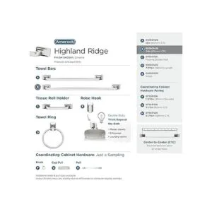 Barra de toalla Highland Ridge Chrome de transición de 24_4