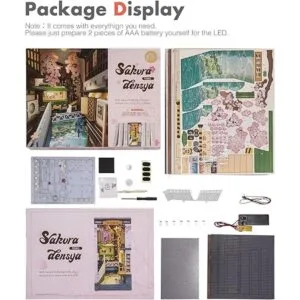 Rowood Kit de rincón de libros decoración de estantería_6