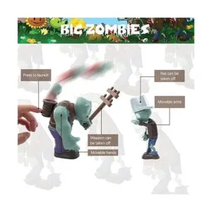 Maikerry Figuras de plantas y zombies juego de 12 figuras_5
