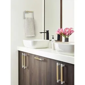 Esquire Anillo de toalla contemporáneo de níquel_2