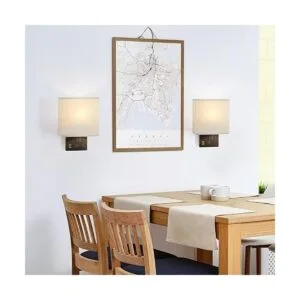 Juego de 2 lámparas de pared modernas con cable_7