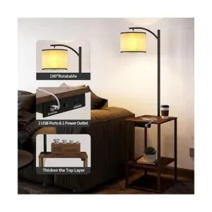 SUNMORY Lámpara de pie con mesa lámparas para sala de_4