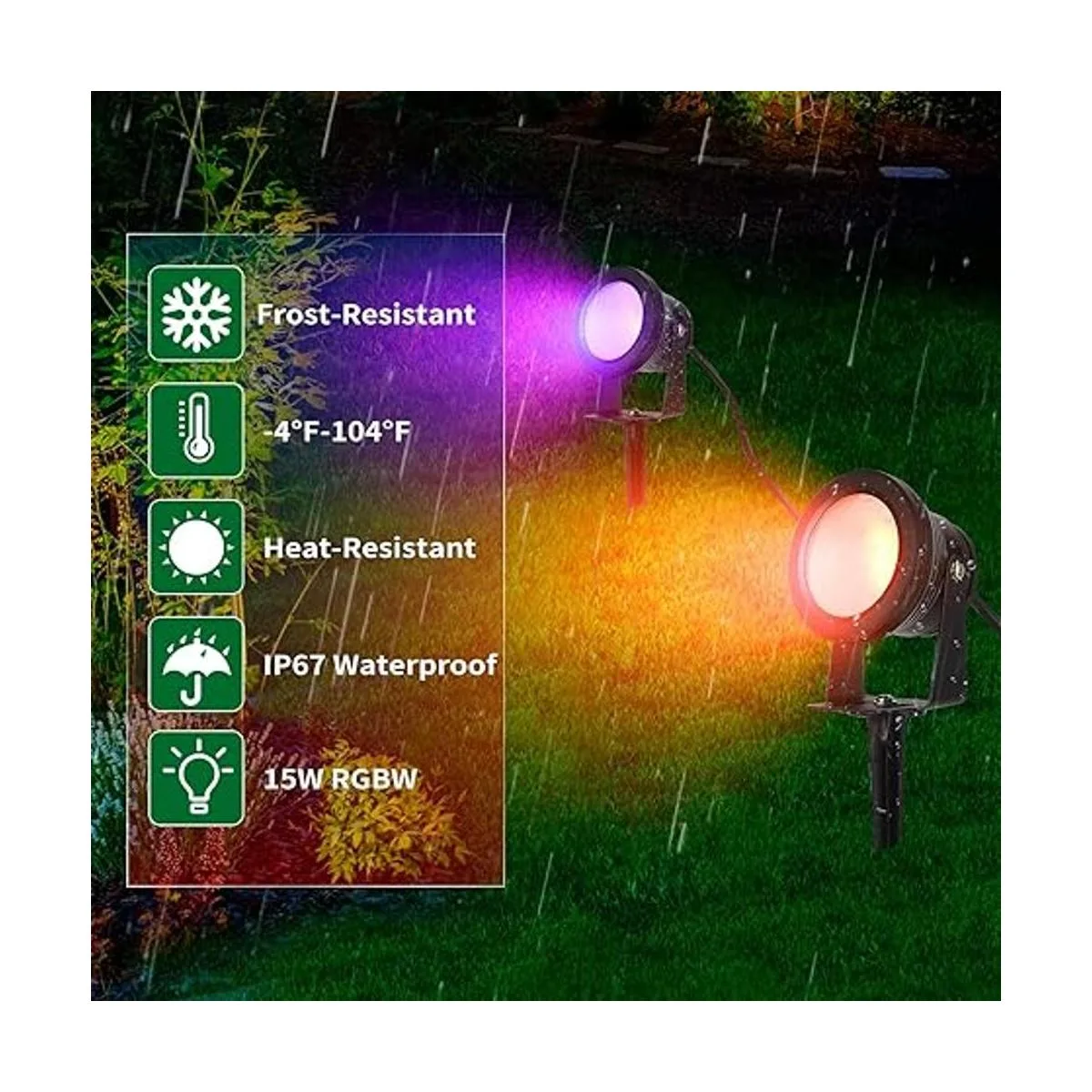 Luces de paisaje de bajo voltaje luces RGB de paisaje_2