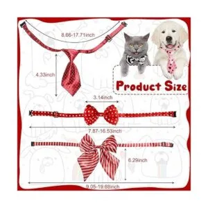 Juego de 60 corbatas ajustables para perros incluye 24_2