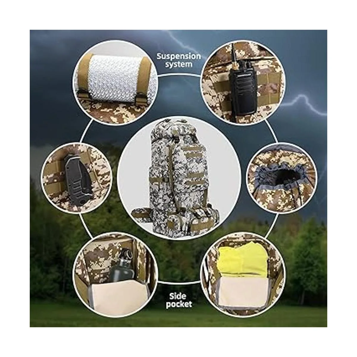 HongXingHai Mochila de senderismo para campamento de 100_4