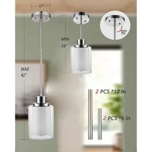 YOUROKE Lámpara colgante para interiores 1 luz paquete_2