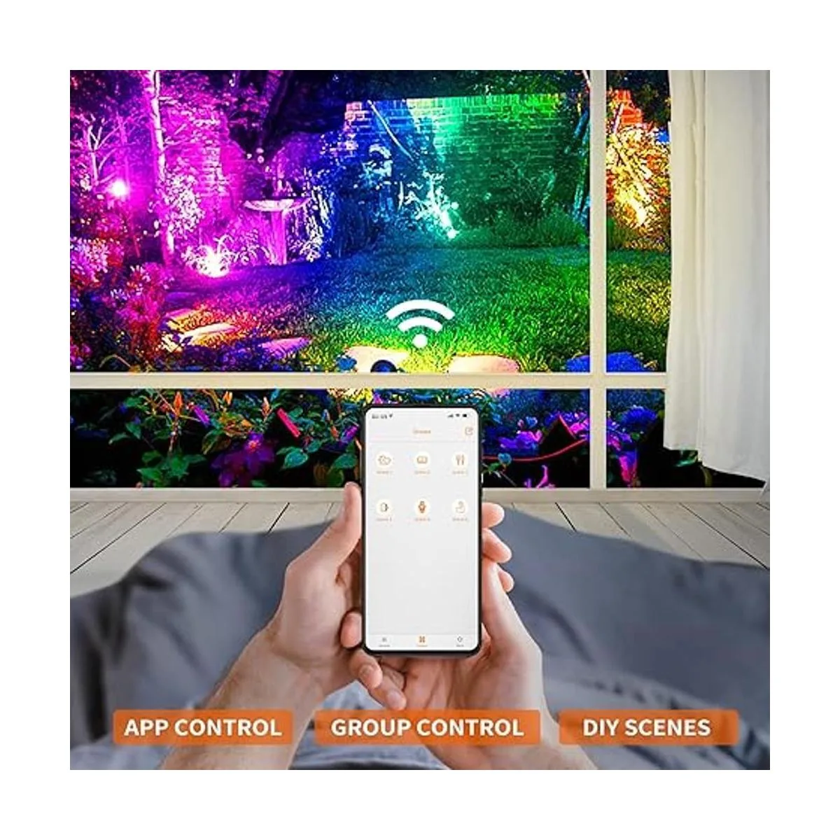 Luces de paisaje de bajo voltaje luces RGB de paisaje_4