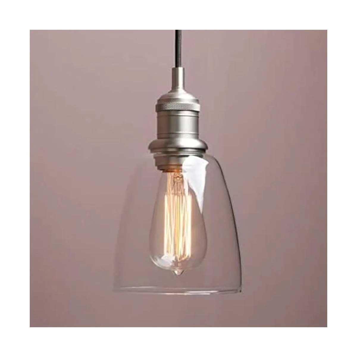 Yosoan Lámpara colgante industrial vintage con 1 luz_1