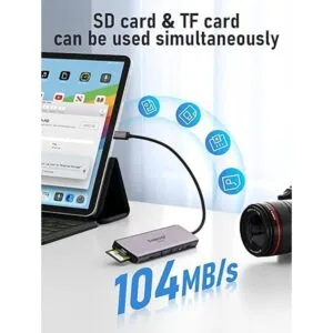 Adaptador multipuerto USB C Hub Lemorele 7 en 1 tipo C 4K_4