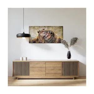 Canvbay Lienzo decorativo para pared diseño de león y_2