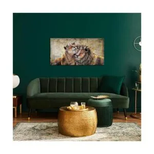 Canvbay Lienzo decorativo para pared diseño de león y_5