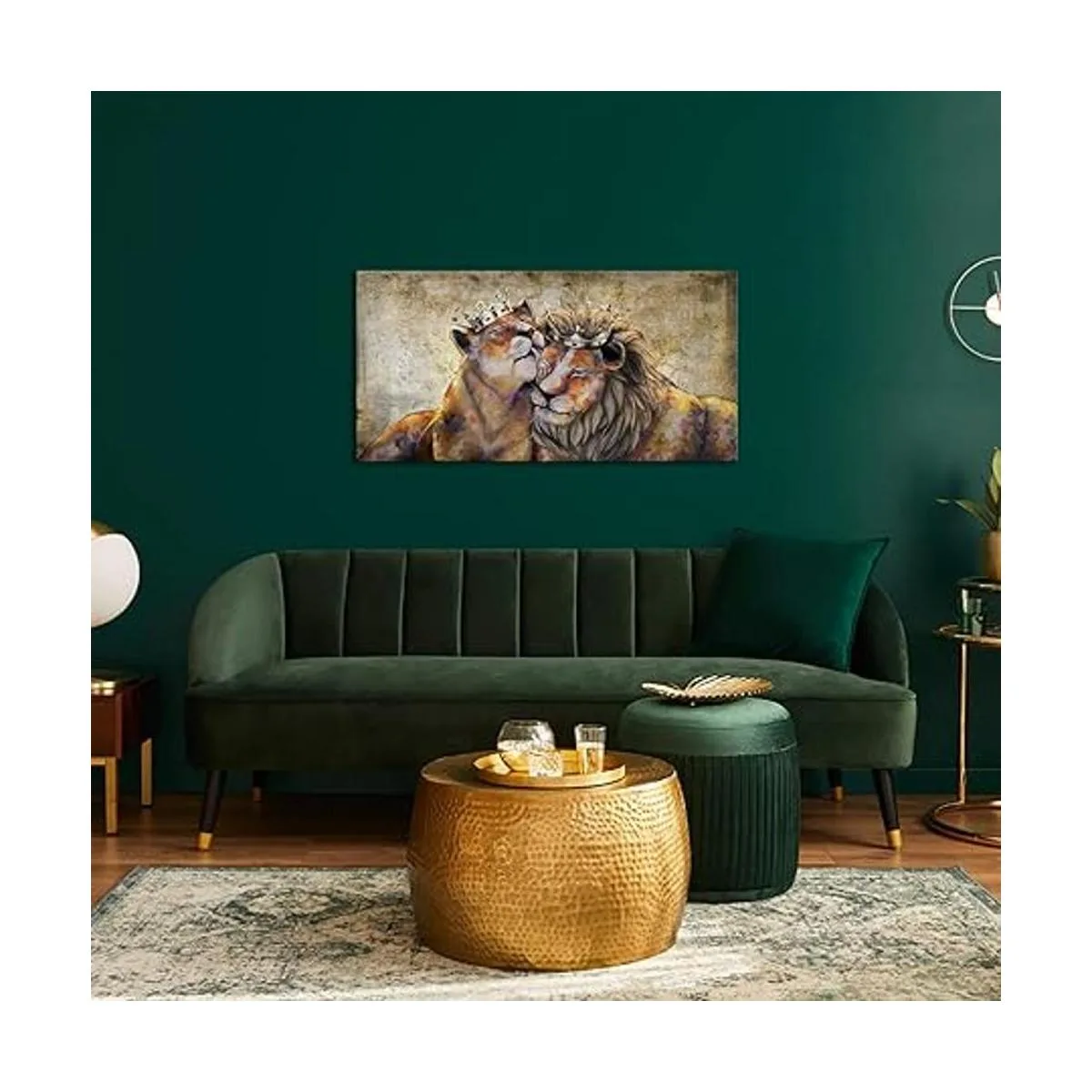 Canvbay Lienzo decorativo para pared diseño de león y_5