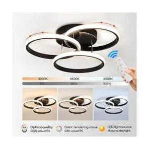 Lámpara de techo LED regulable de 55 W semiempotrada con_2