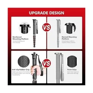 Manbily Monopod de fibra de carbono portátil compacto_2