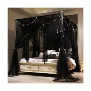 VETHIN 4 Corners Post Princess Bed Canopy Curtain Double_5