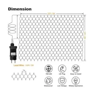 720 luces LED de red de 20 pies x 13 pies de gran tamaño_7