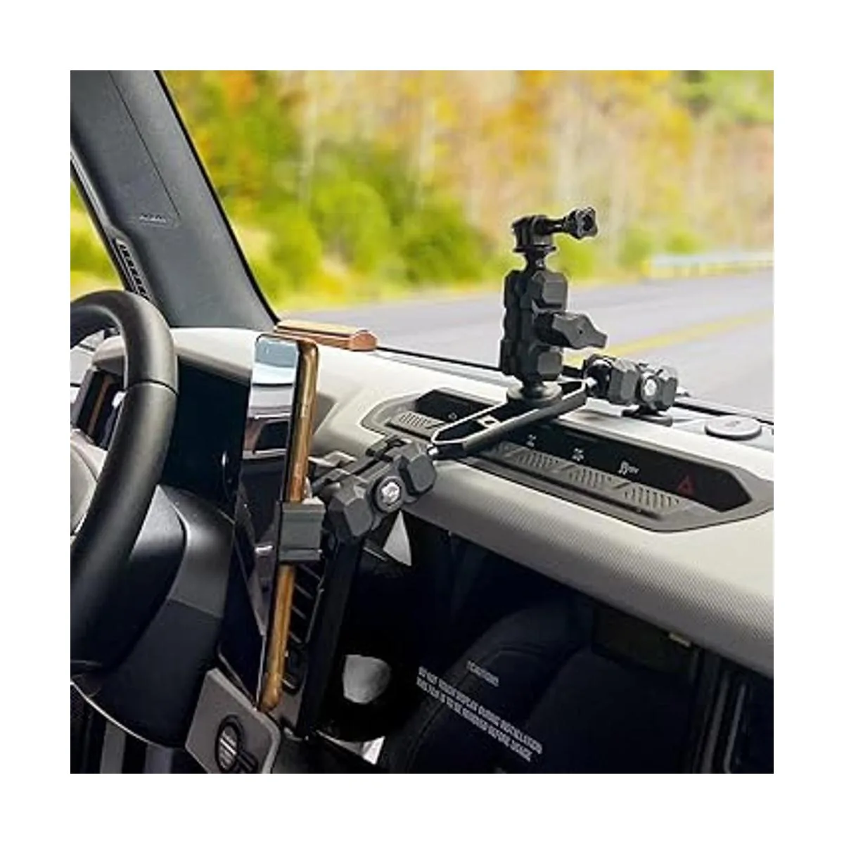 Bronco Phone Mount with Camera Mount2 Stage Ball Socket_3