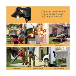 C Cattleya Outdoor Wall Sconce with Outlet GFCI Matte_4