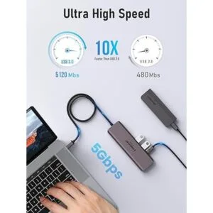 Adaptador multipuerto USB C Hub Lemorele 7 en 1 tipo C 4K_5